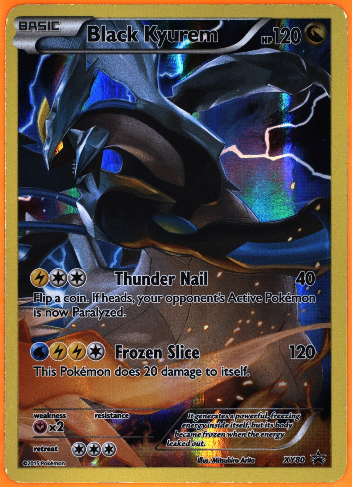 TAG 8.5 NM MT+ Black Kyurem XY80 Full Art Legendary Collection Pokemon POP 12