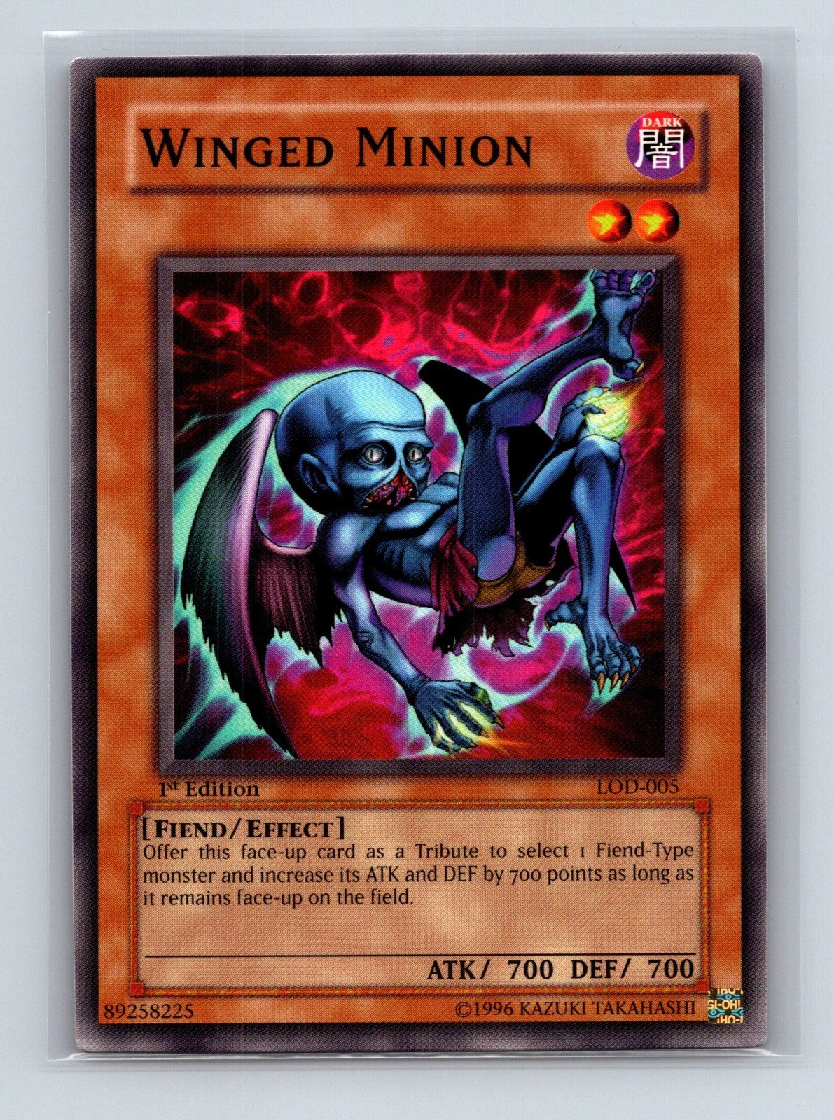 Yugioh Winged Minion LOD-005 Common 1st Edition NM