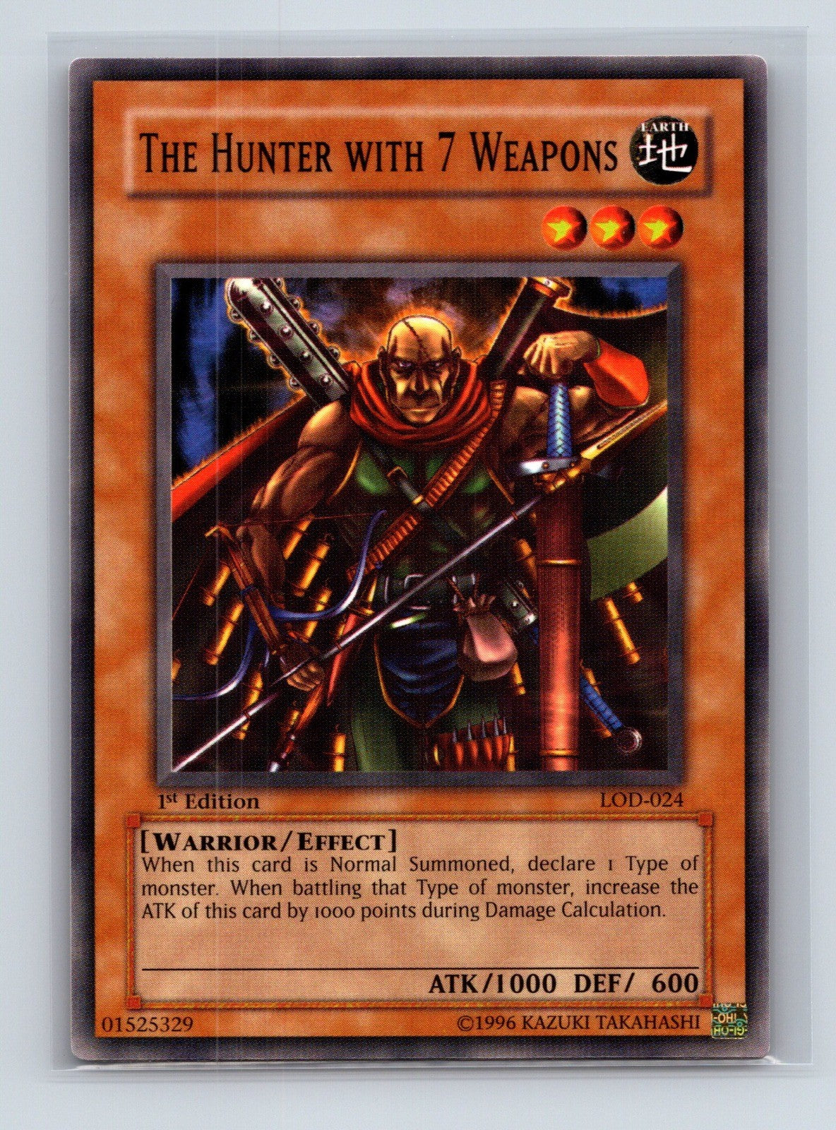 Yugioh The Hunter with 7 Weapons LOD-024 Common 1st Edition NM