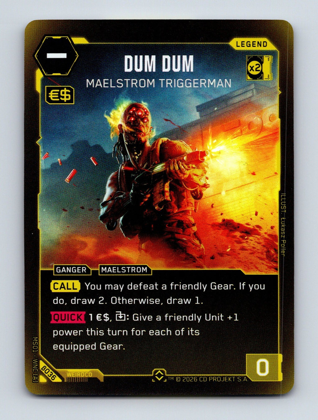 Cyberpunk TCG Beta Dum Dum - Maelstrom Triggerman (Rare) 036 NM