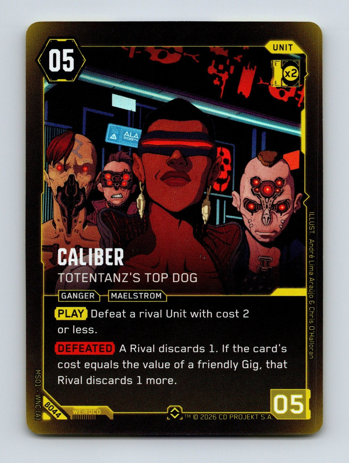 Cyberpunk TCG Beta Caliber - Totentanz's Top Dog B044 Rare NM