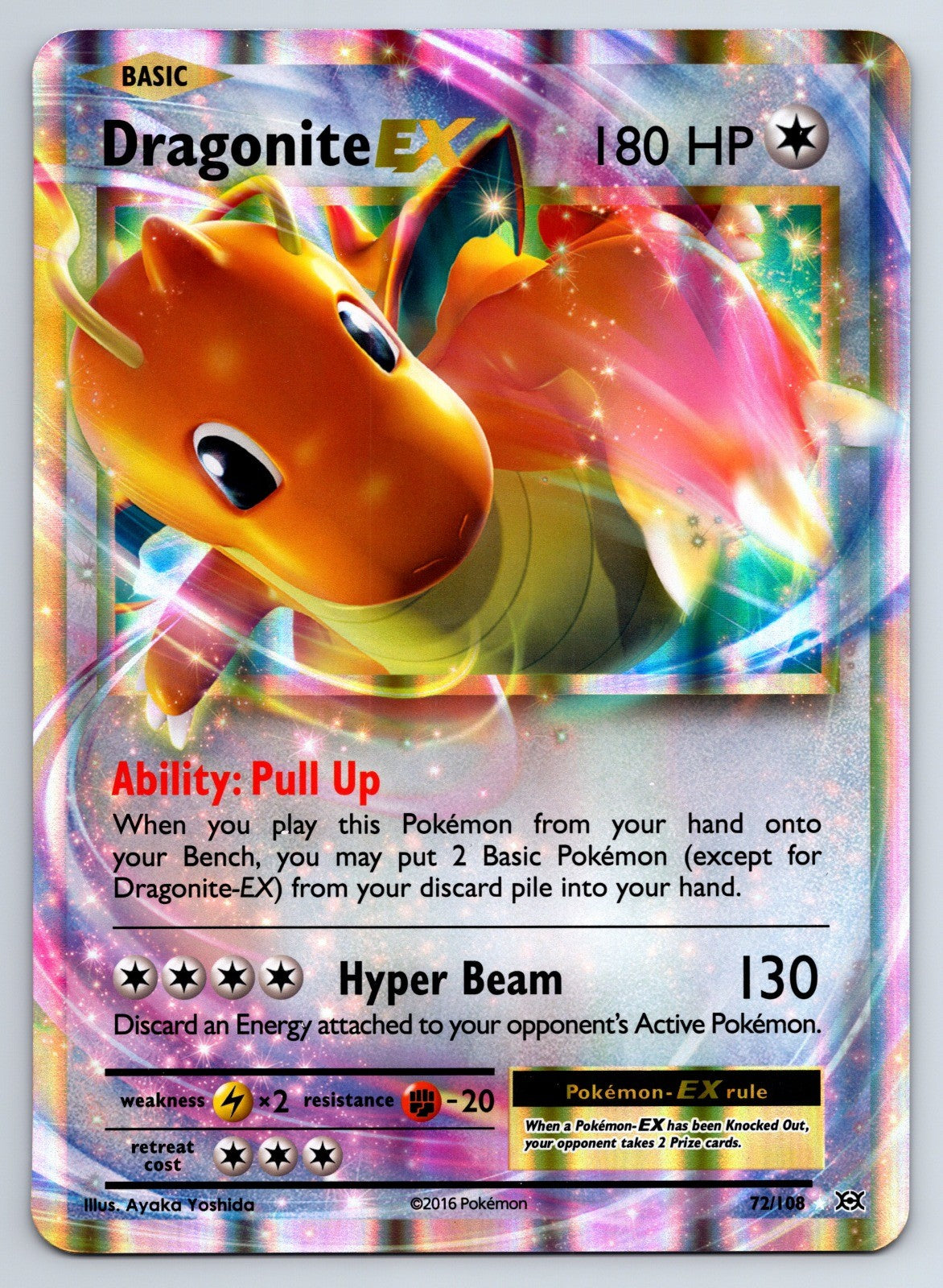 2015 Dragonite EX - 72/108 072/108 Jumbo Oversized NM