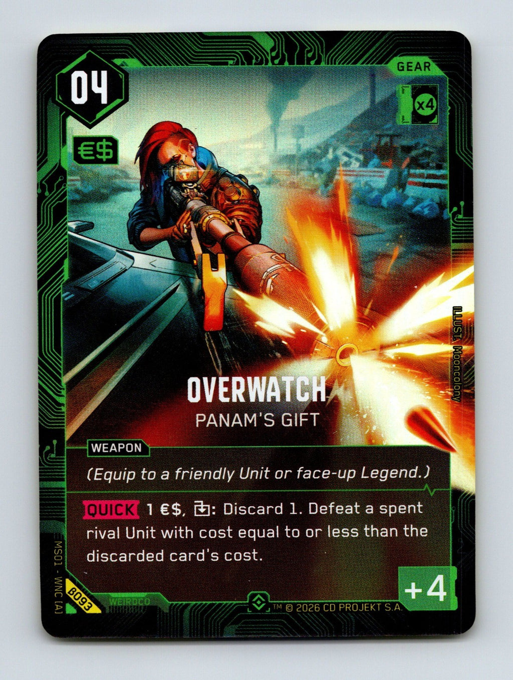 Cyberpunk TCG Beta Overwatch - Panam's Gift (Epic) B093 Epic NM
