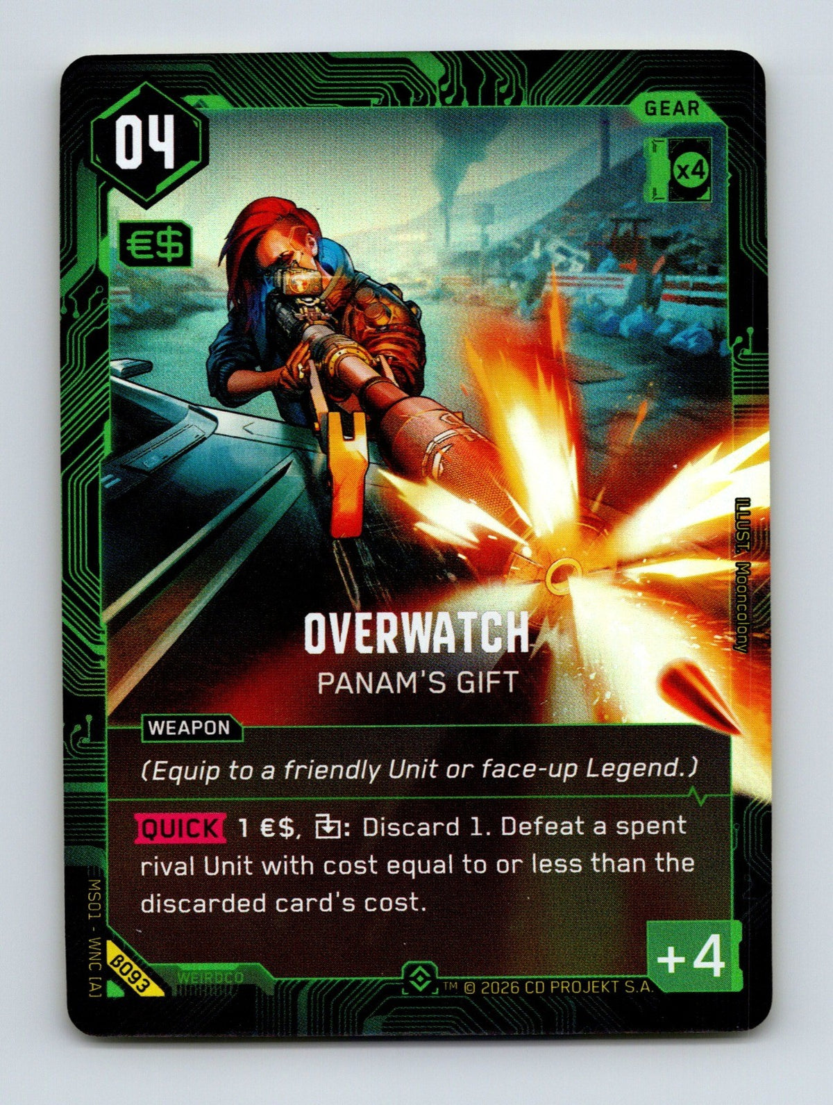 Cyberpunk TCG Beta Overwatch - Panam's Gift (Epic) B093 Epic NM