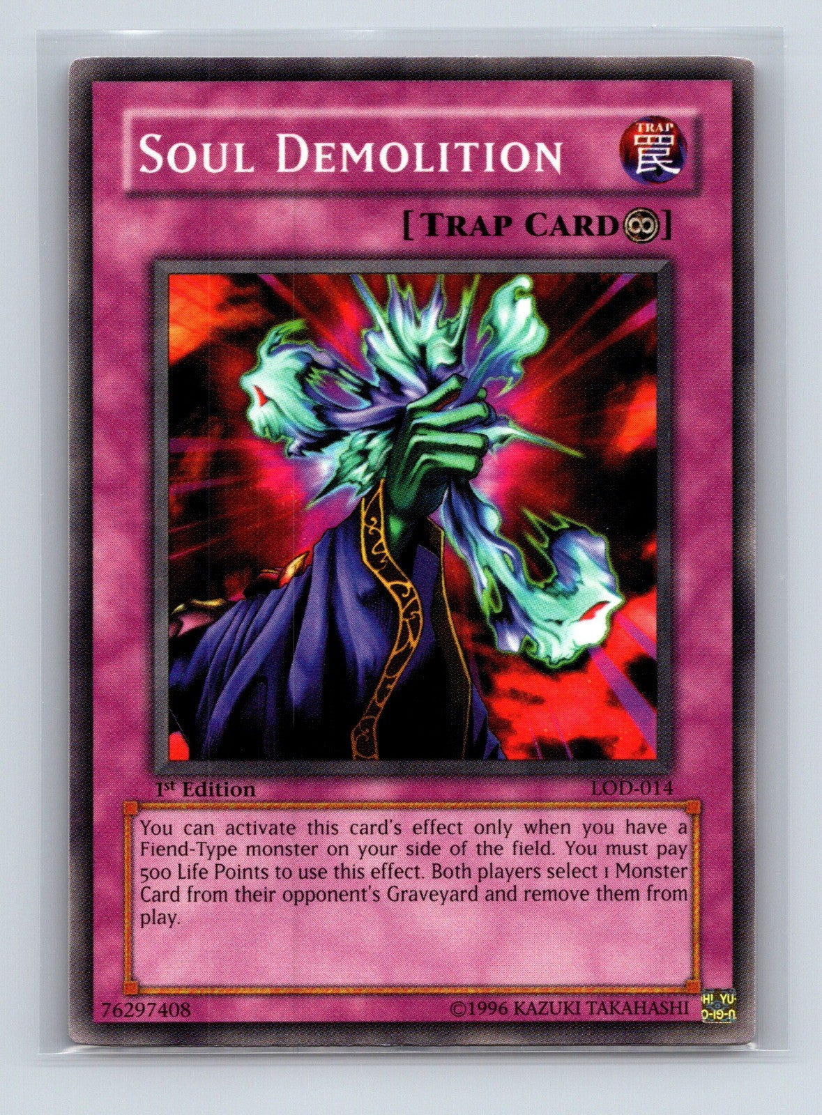 Yugioh Soul Demolition LOD-014 Common 1st Edition NM