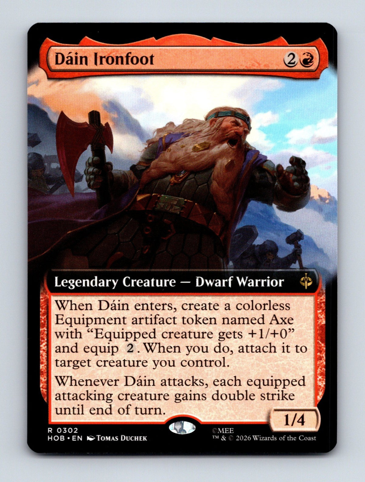 MTG Dain Ironfoot (Extended Art) 302 The Hobbit NM