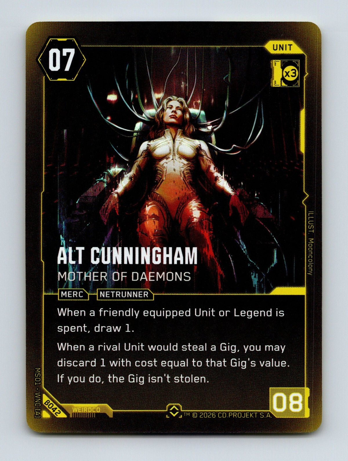 Cyberpunk TCG Beta Alt Cunningham - Mother of Daemons (Rare) B042 Rare NM