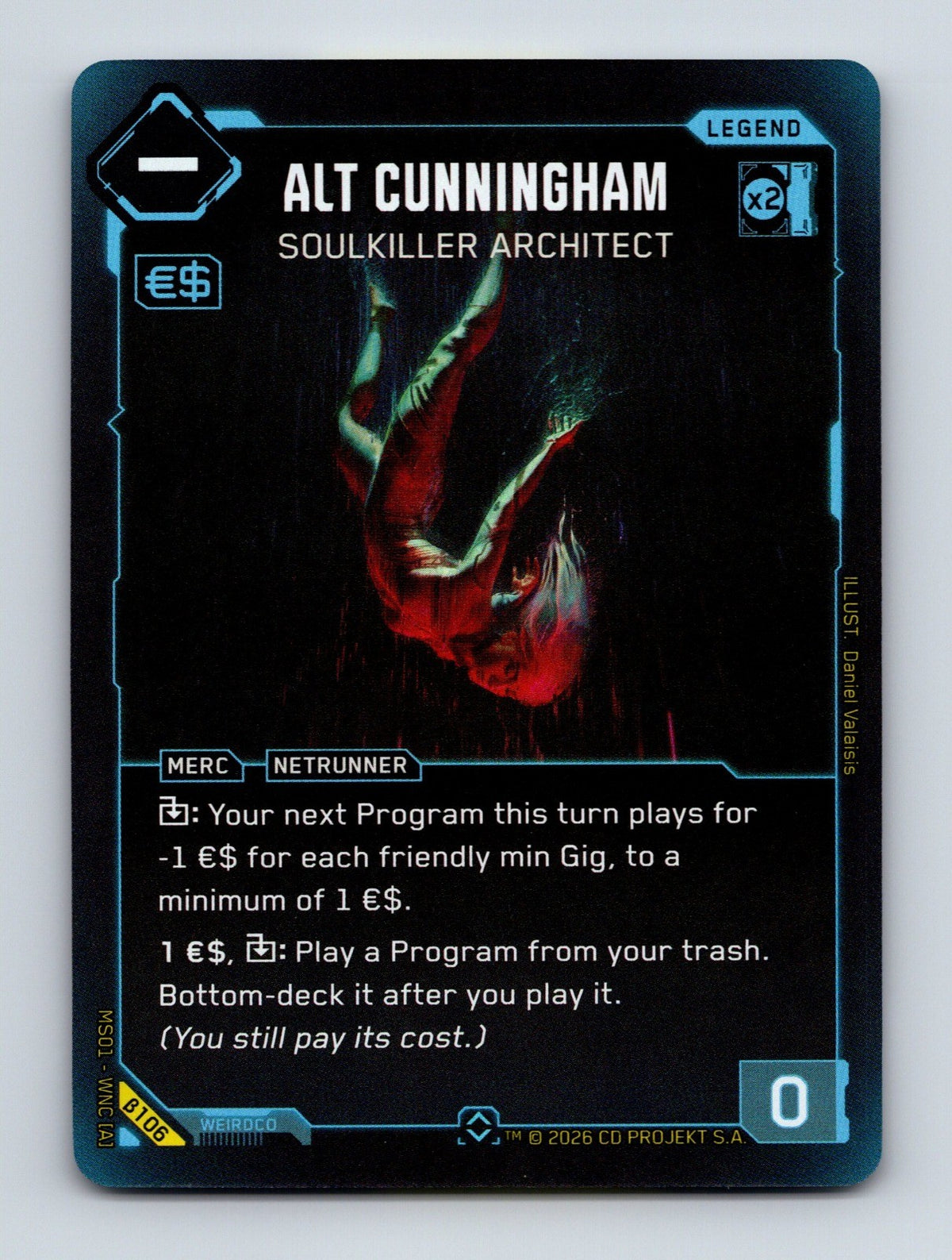 Cyberpunk TCG Beta Alt Cunningham - Soulkiller Architect (Rare) B106 Rare NM