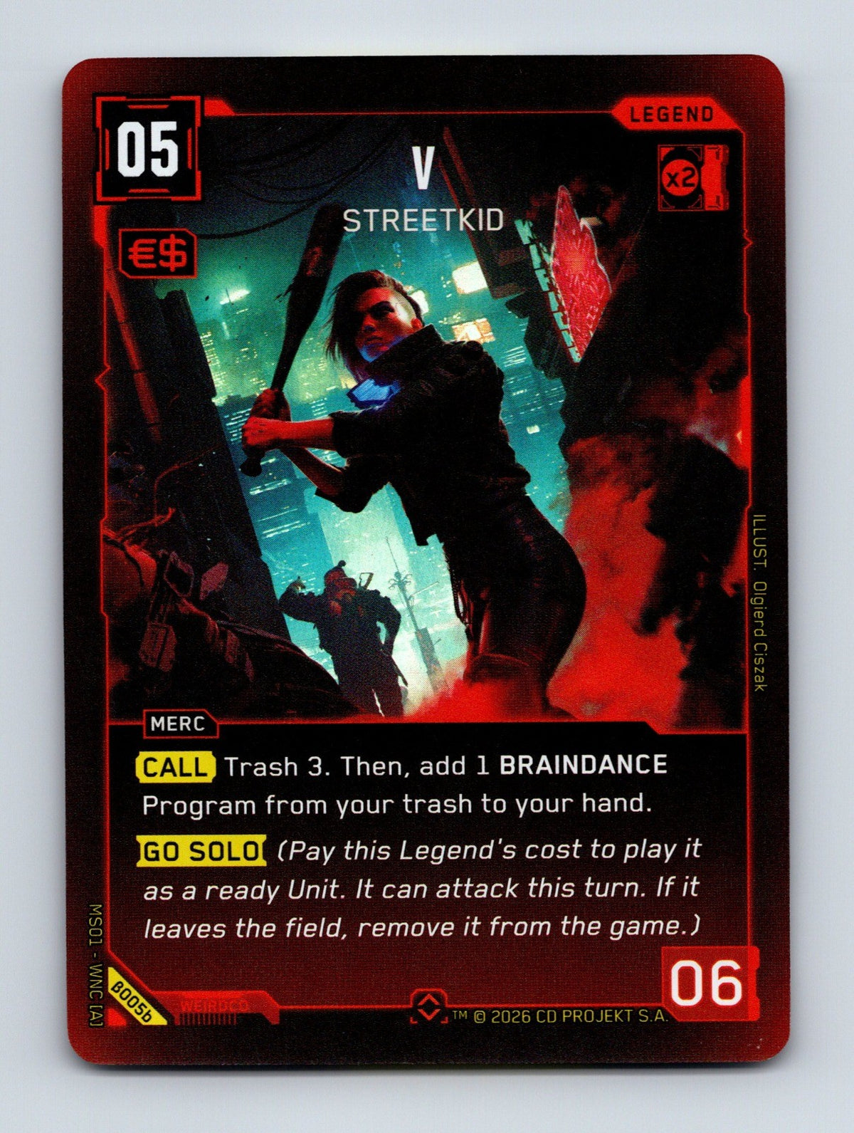Cyberpunk TCG Beta V - Streetkid (b) 005 NM