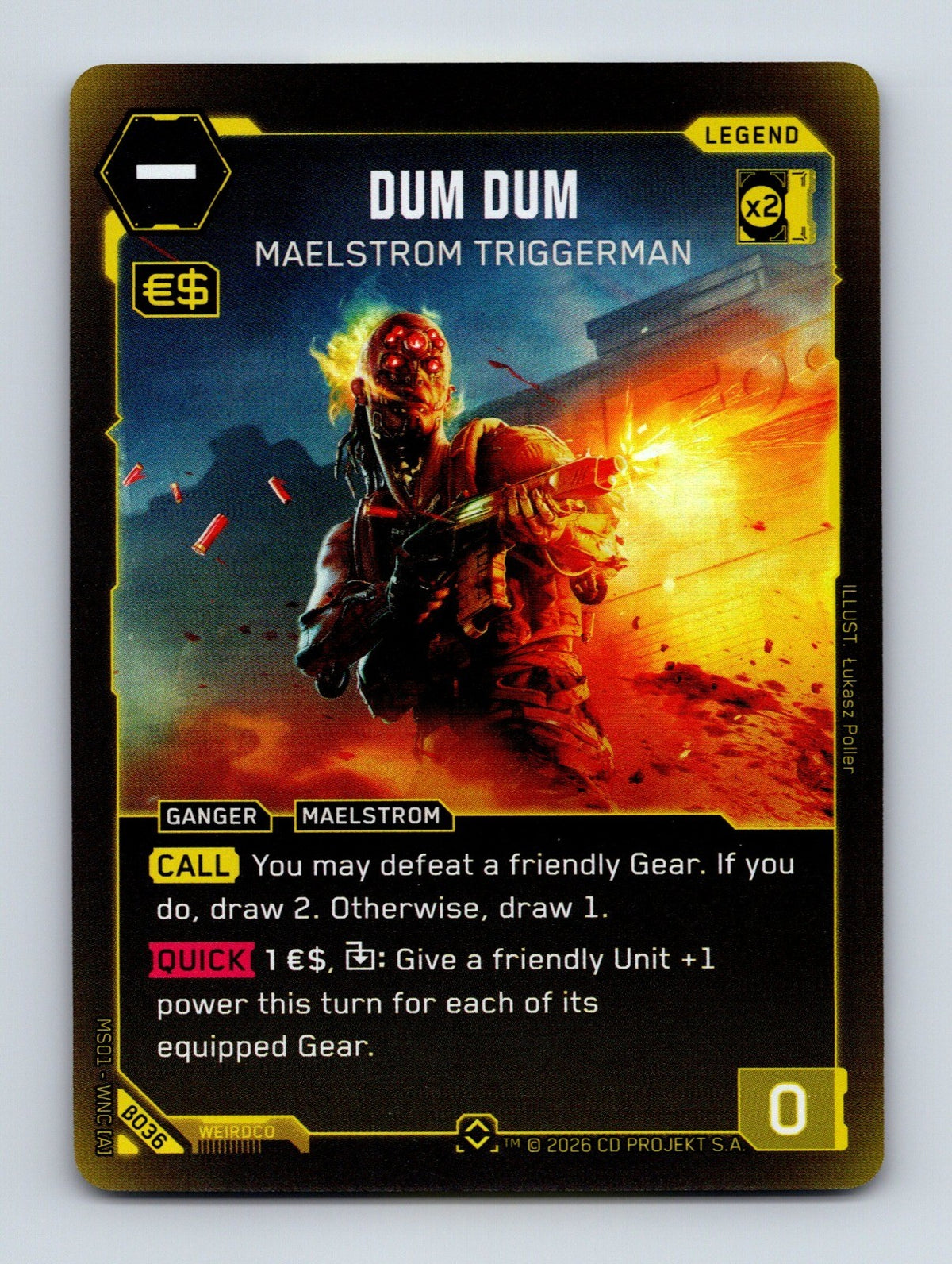 Cyberpunk TCG Beta Dum Dum - Maelstrom Triggerman (Rare) B036 Rare NM