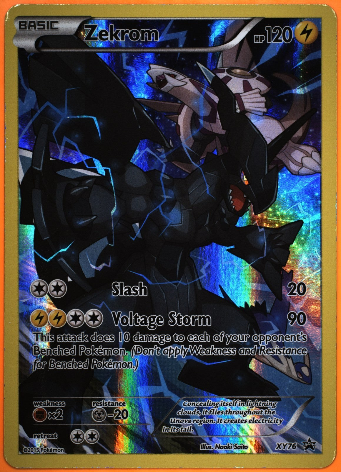 TAG 8.5 NM MT+ Zekrom XY76 Full Art Legendary Collection Promo Pokemon POP 17