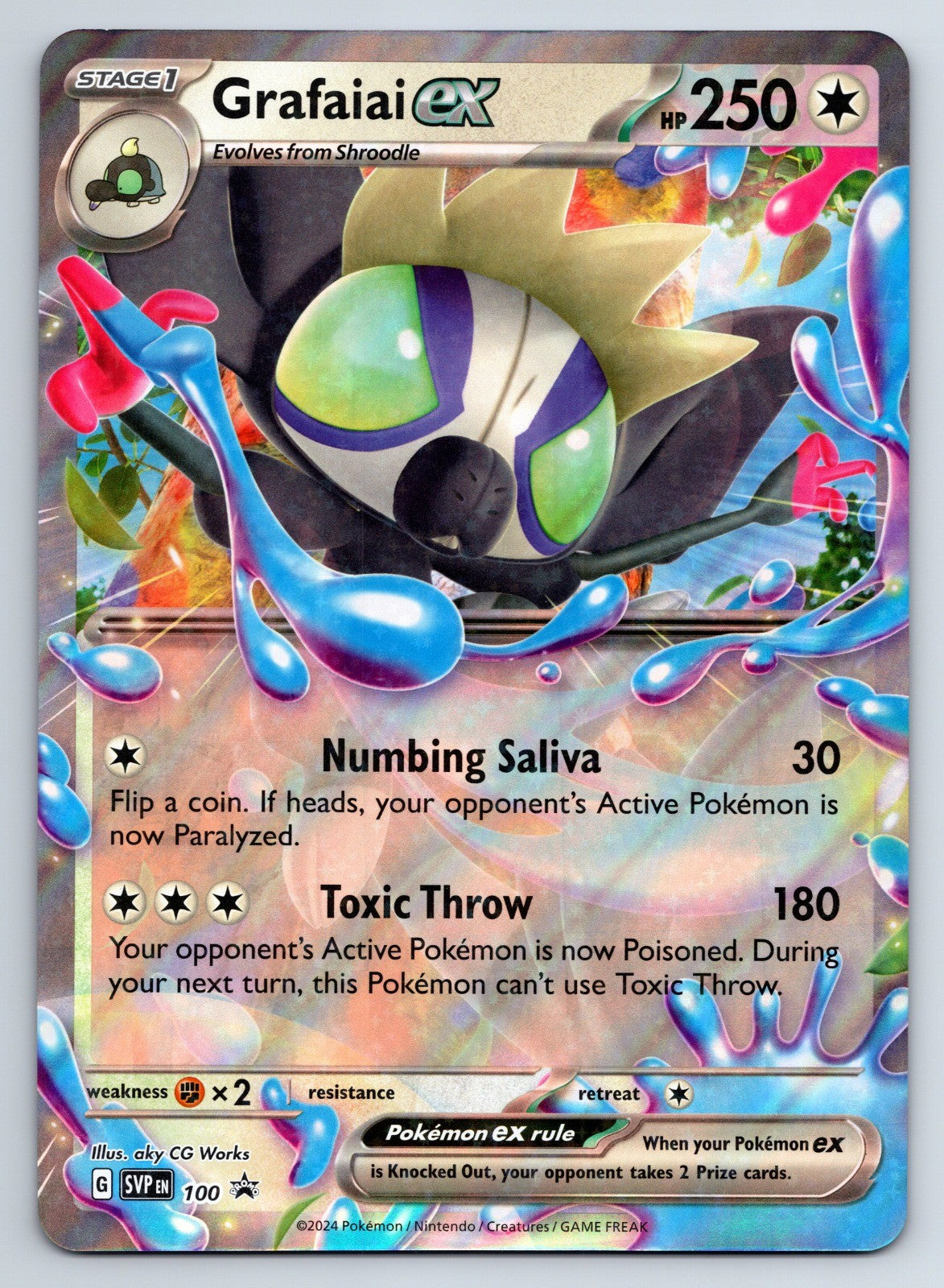 Pokemon Grafaiai ex SV Scarlet & Violet Promo Cards 100 Promo Jumbo Oversized NM