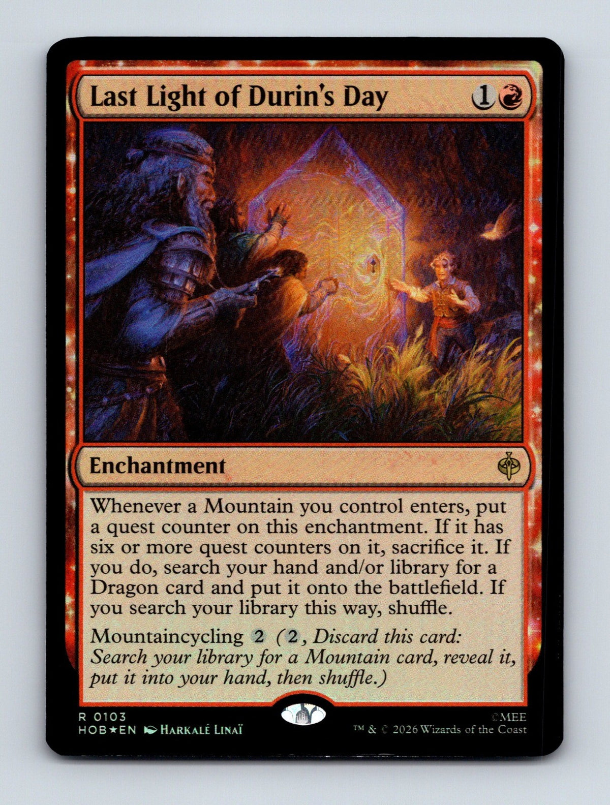 MTG Last Light of Durin's Day 103 The Hobbit Foil NM