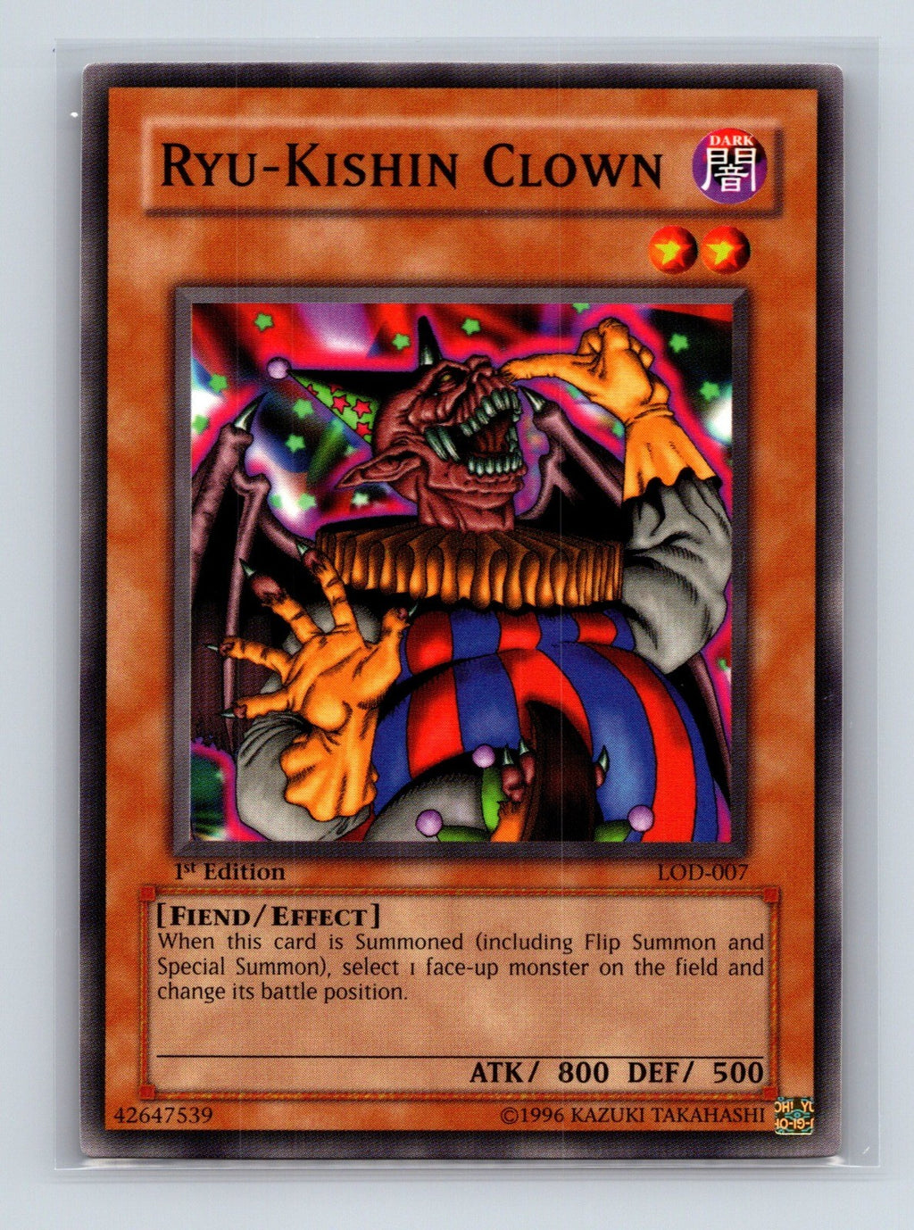 Yugioh Ryu-Kishin Clown LOD-007 Common 1st Edition NM