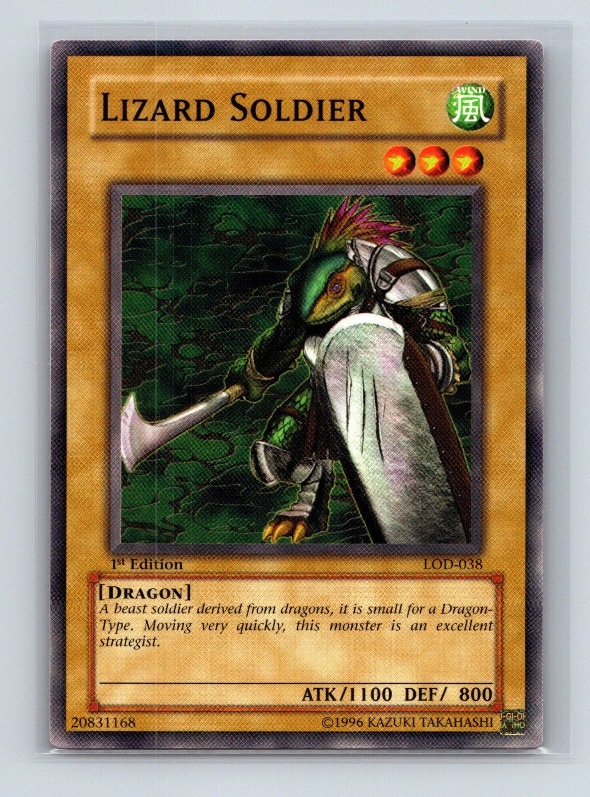 Yugioh Lizard Soldier LOD-038 Common 1st Edition NM