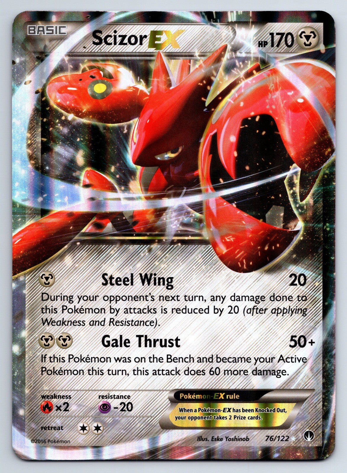 2015 Scizor EX - 76/122 076/122 Jumbo Oversized NM