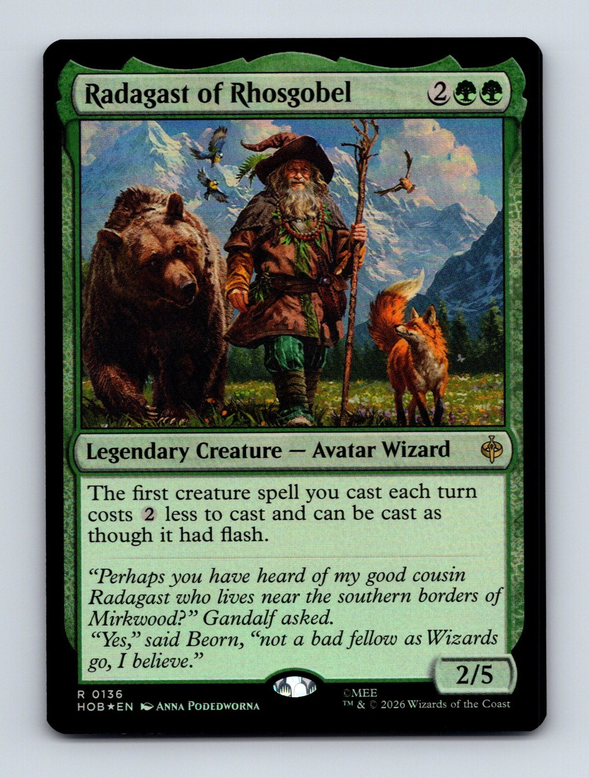 MTG Radagast of Rhosgobel 136 The Hobbit NM
