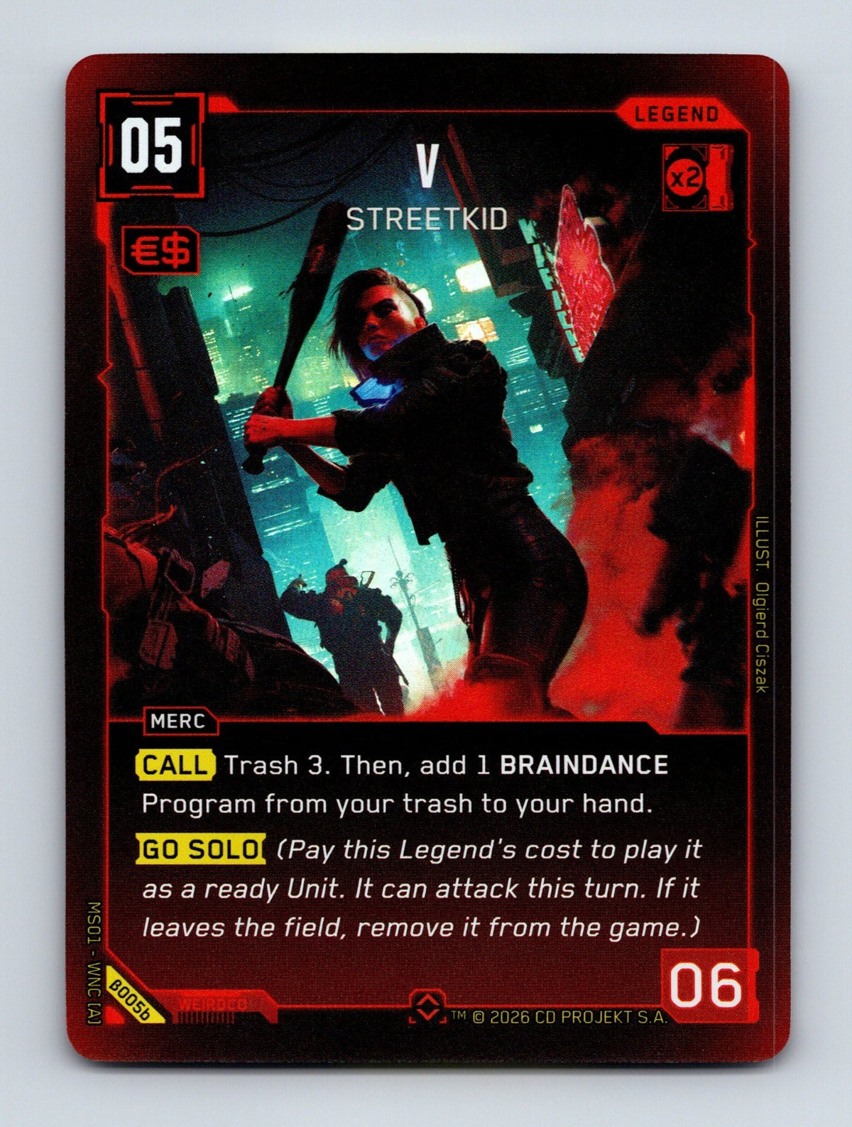Cyberpunk TCG Beta Over the Edge B034 Common NM