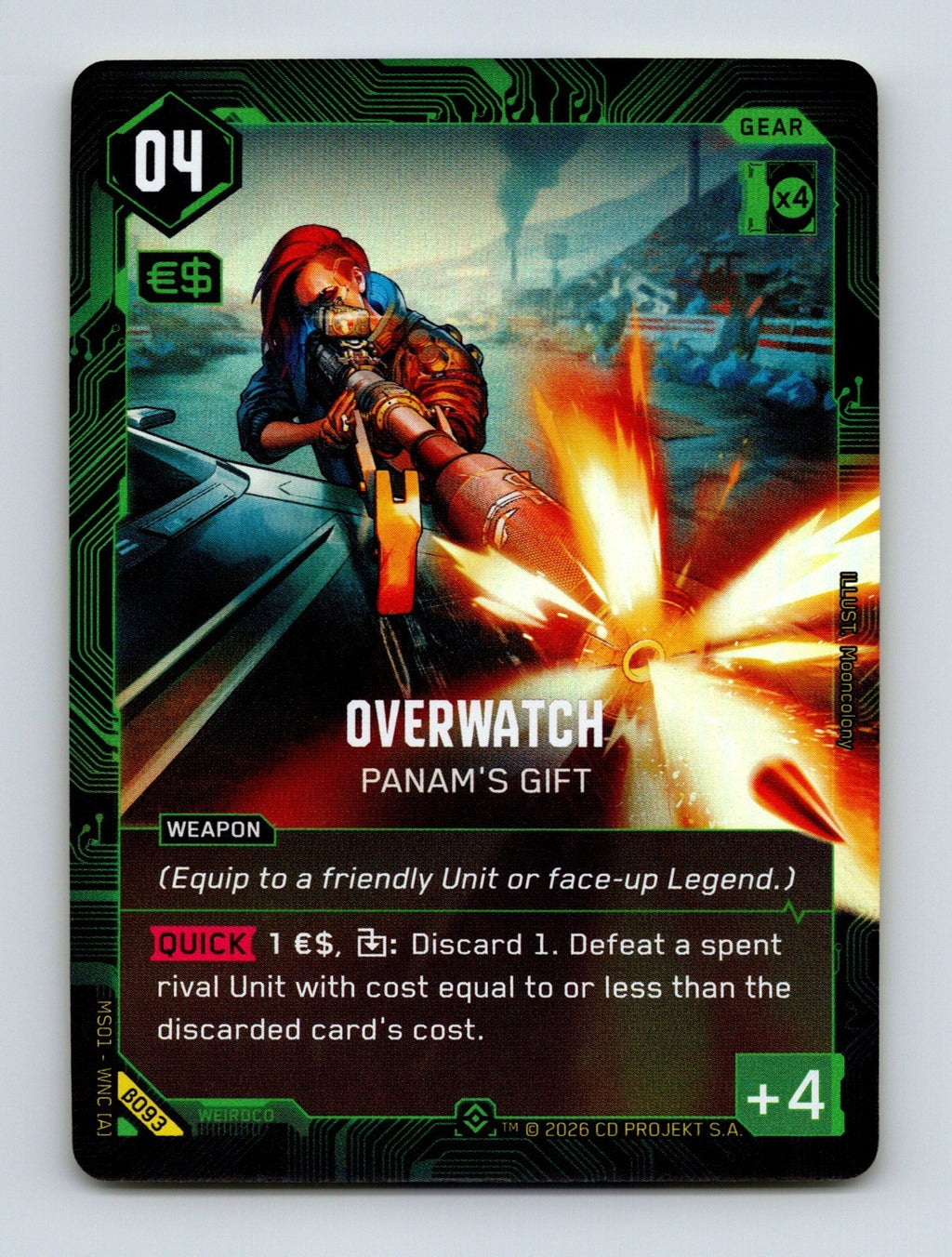 Cyberpunk TCG Beta Overwatch - Panam's Gift (Epic) 093 NM