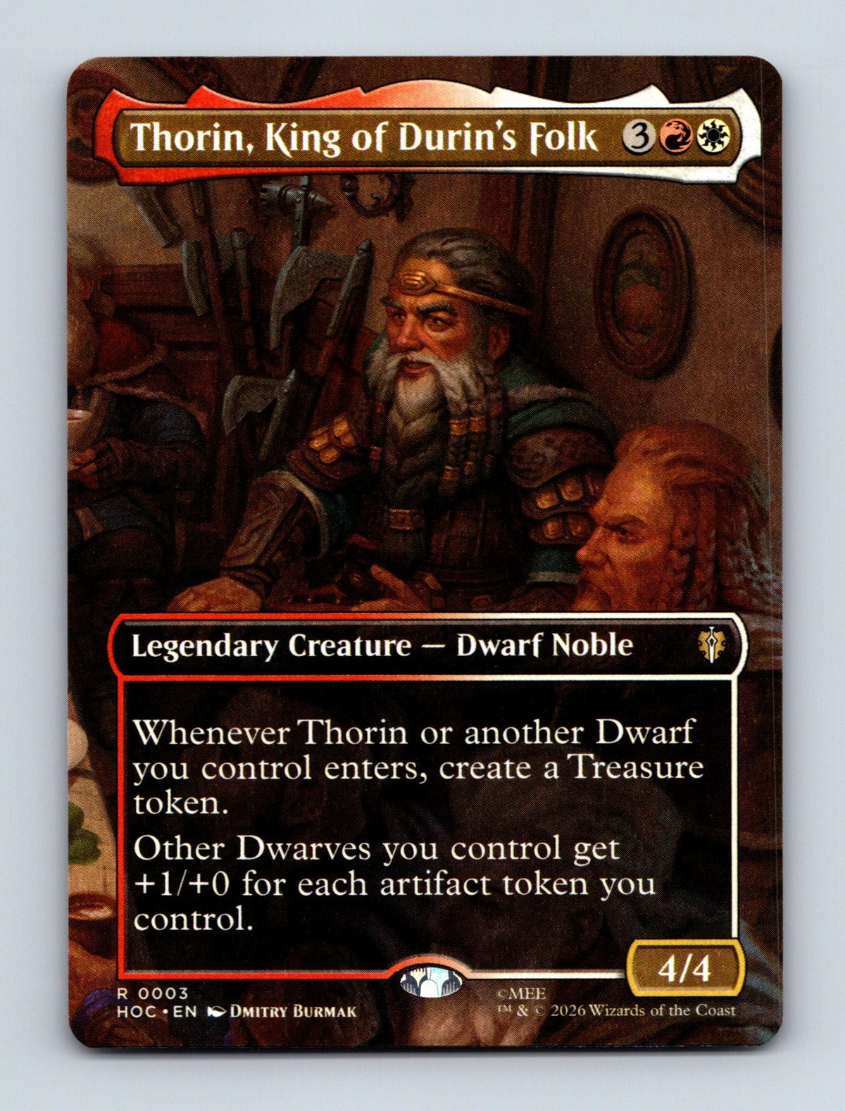 MTG Thorin, King of Durin's Folk (Borderless) 3 The Hobbit: Eternal-Legal NM