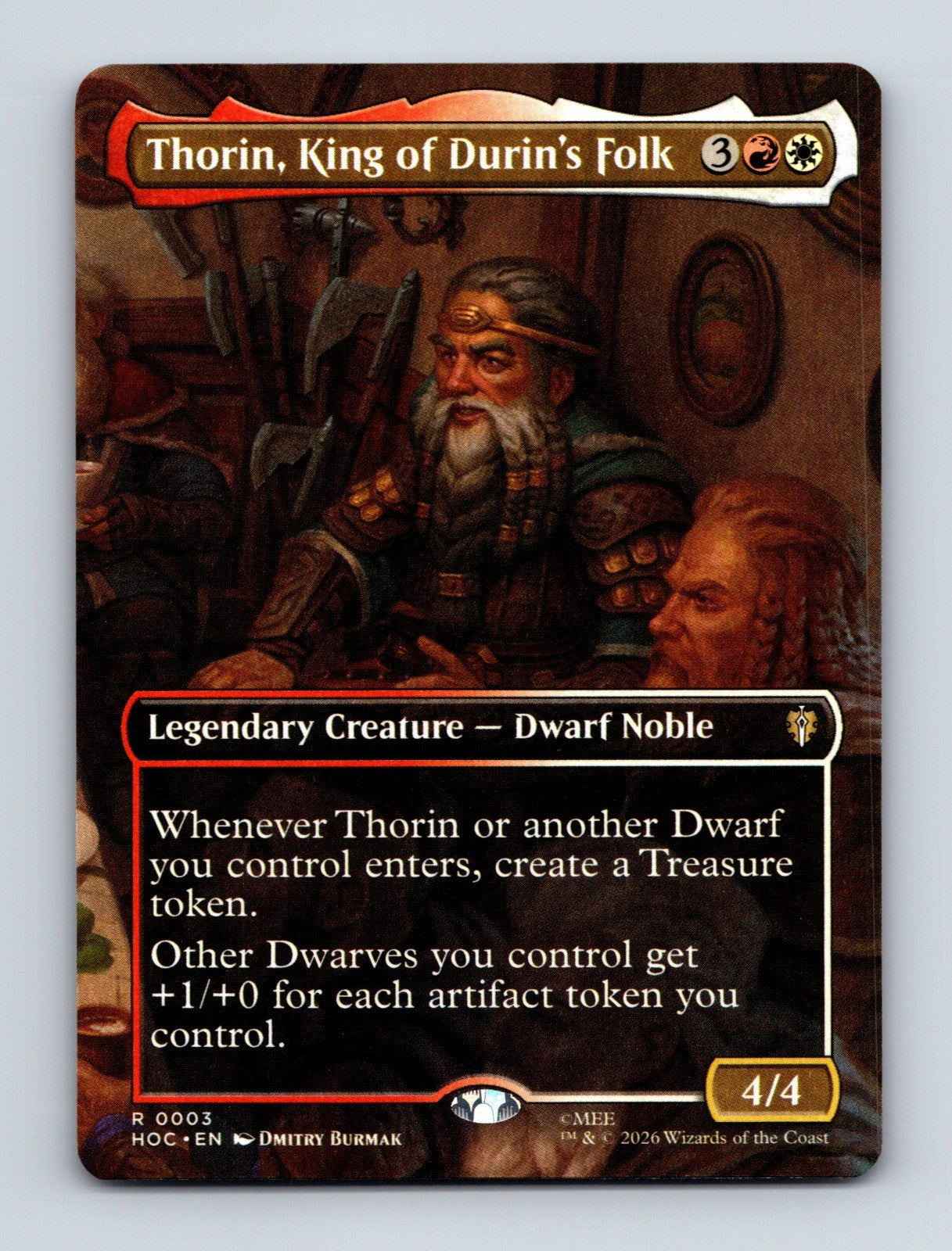 MTG Thorin, King of Durin's Folk (Borderless) 3 The Hobbit: Eternal-Legal NM