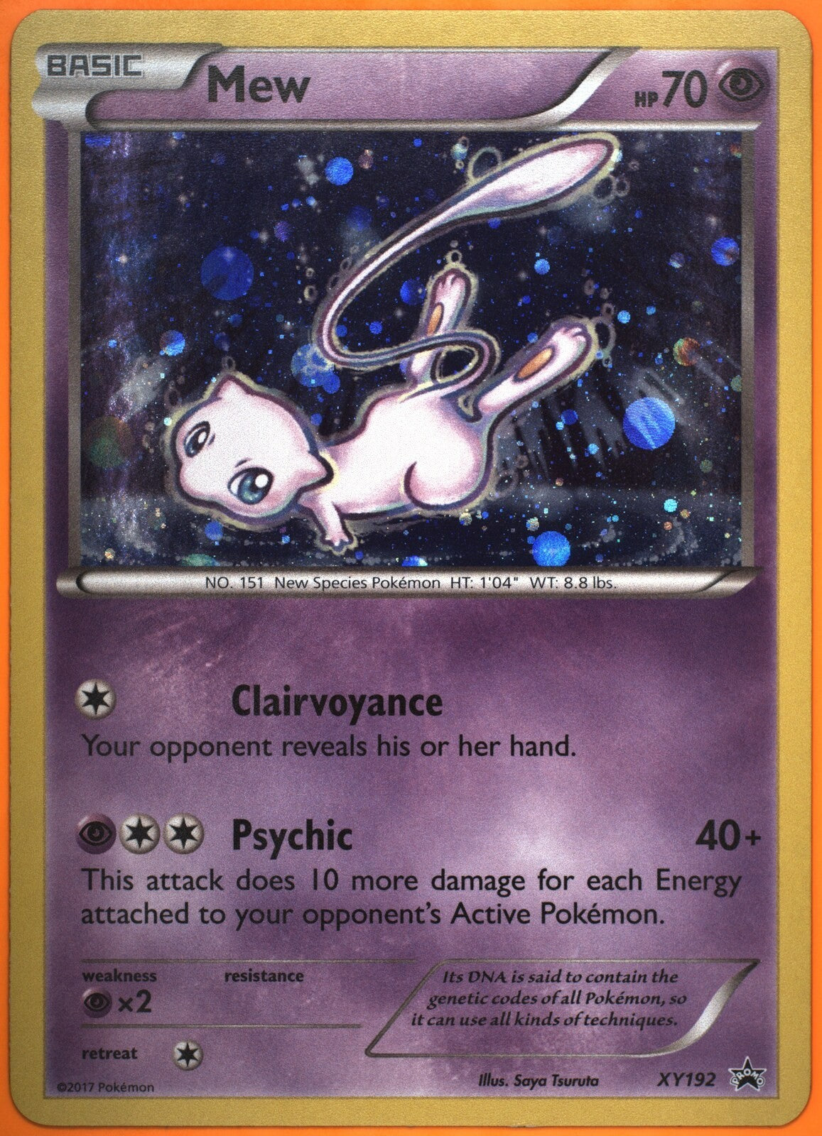 2017 Pokemon XY Black Star Promo Mew #XY192 Holo Promo TAG 7.5 NM+