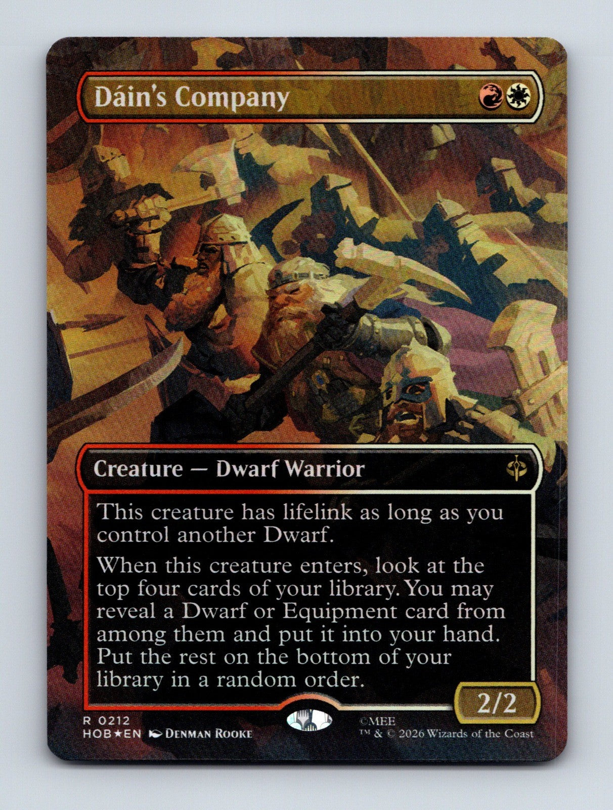 MTG Dain's Company (Borderless) 212 The Hobbit Foil NM