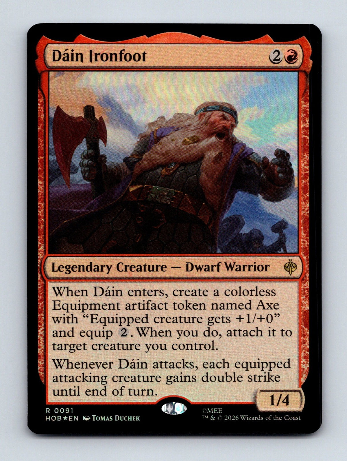 MTG Dain Ironfoot 91 The Hobbit Foil NM