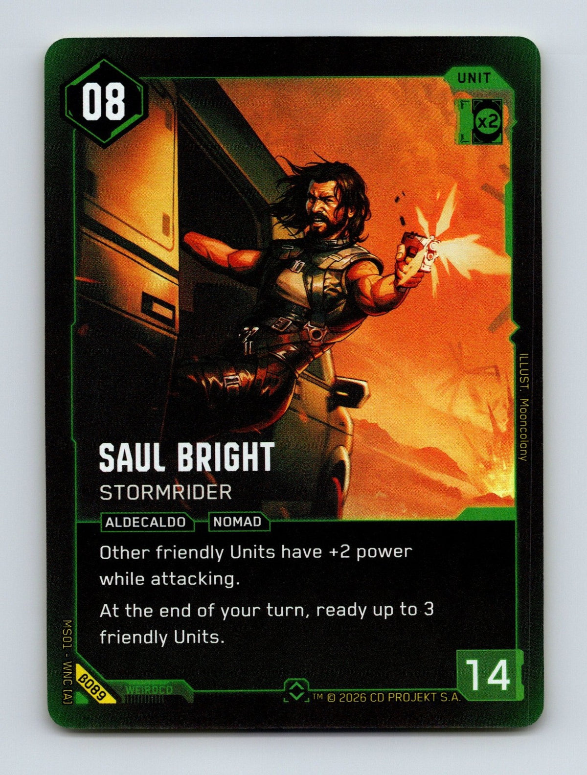 Cyberpunk TCG Beta Saul Bright - Stormrider B089 Rare NM