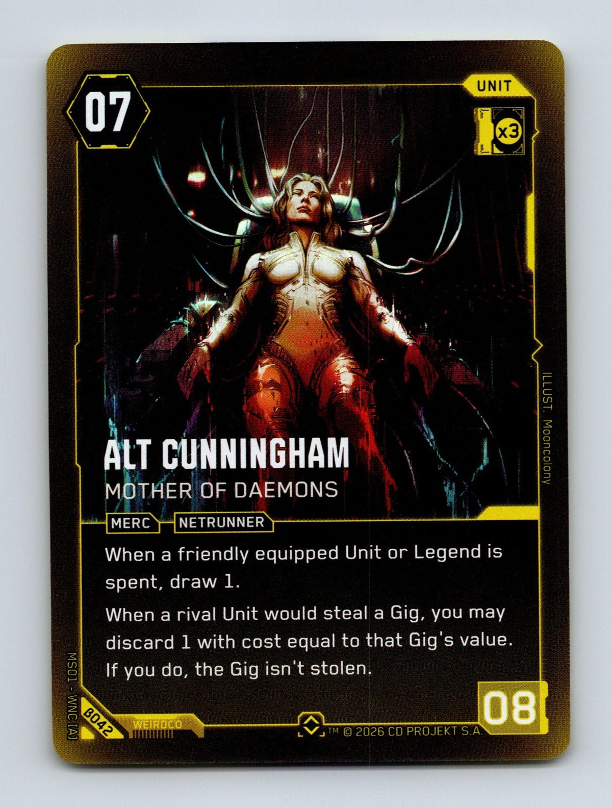 Cyberpunk TCG Beta Alt Cunningham - Mother of Daemons (Rare) 042 NM