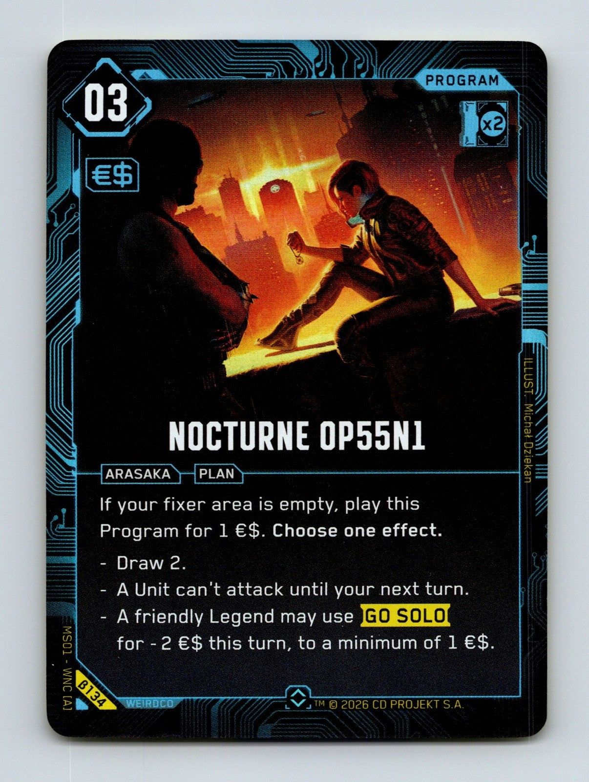 Cyberpunk TCG Beta Nocturne OP55 N1 134 NM