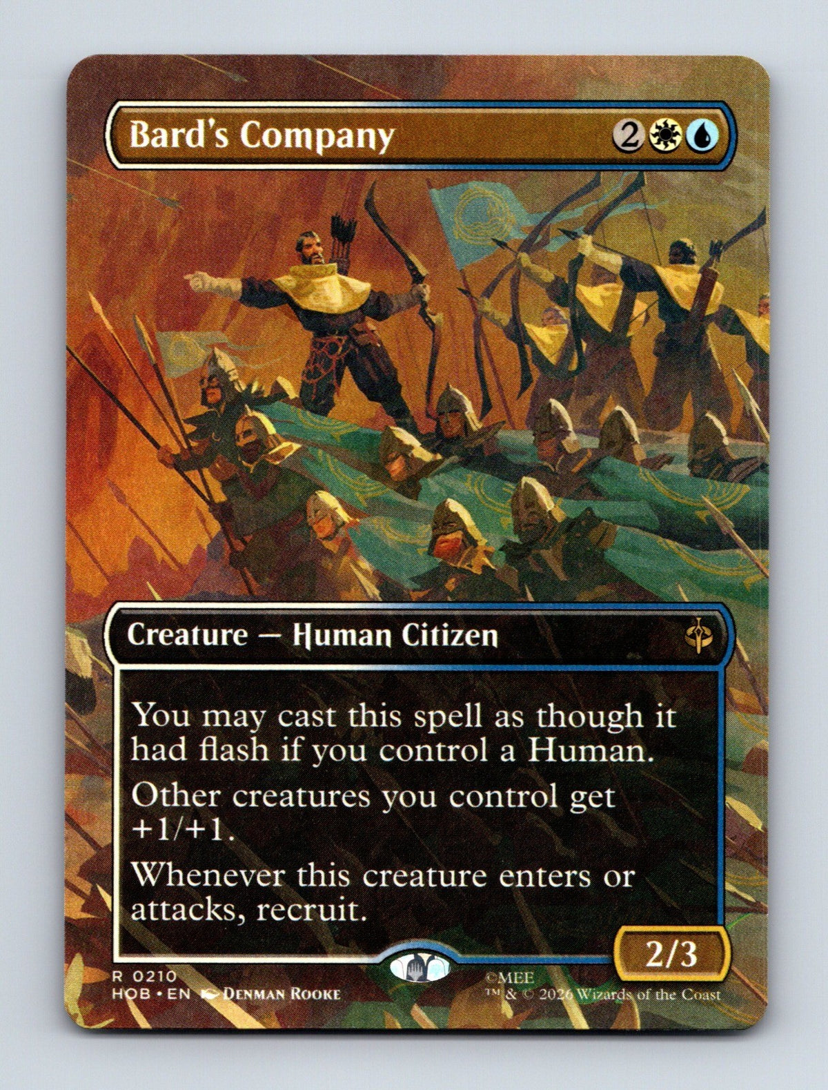 MTG Bard's Company (Borderless) 210 The Hobbit NM