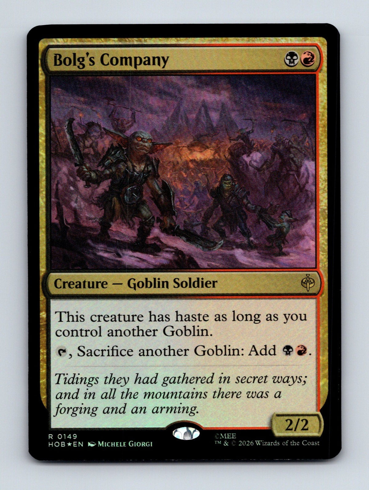 MTG Bolg's Company 149 The Hobbit Foil NM