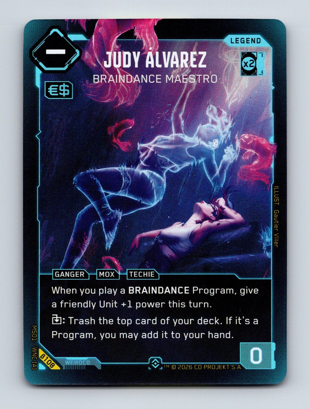 Cyberpunk TCG Beta Judy Alvarez - Braindance Maestro (Epic) 108 NM