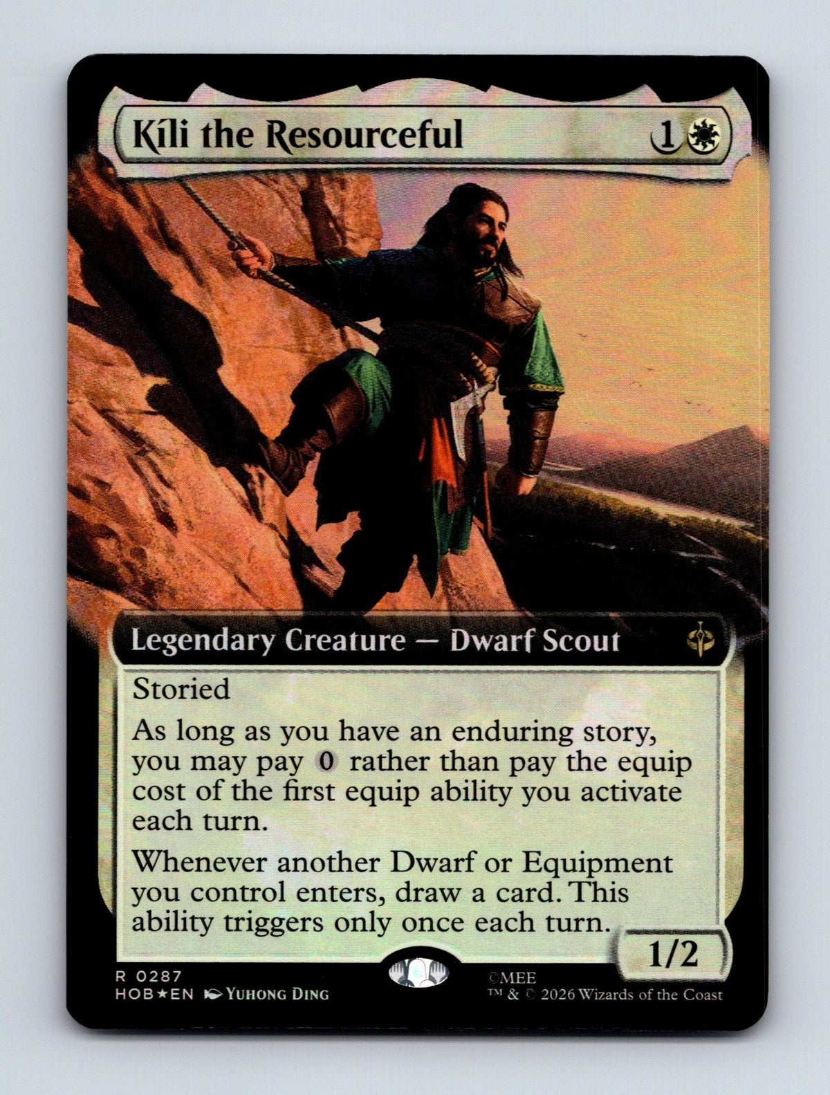 MTG Kili the Resourceful (Extended Art) 287 The Hobbit Foil NM