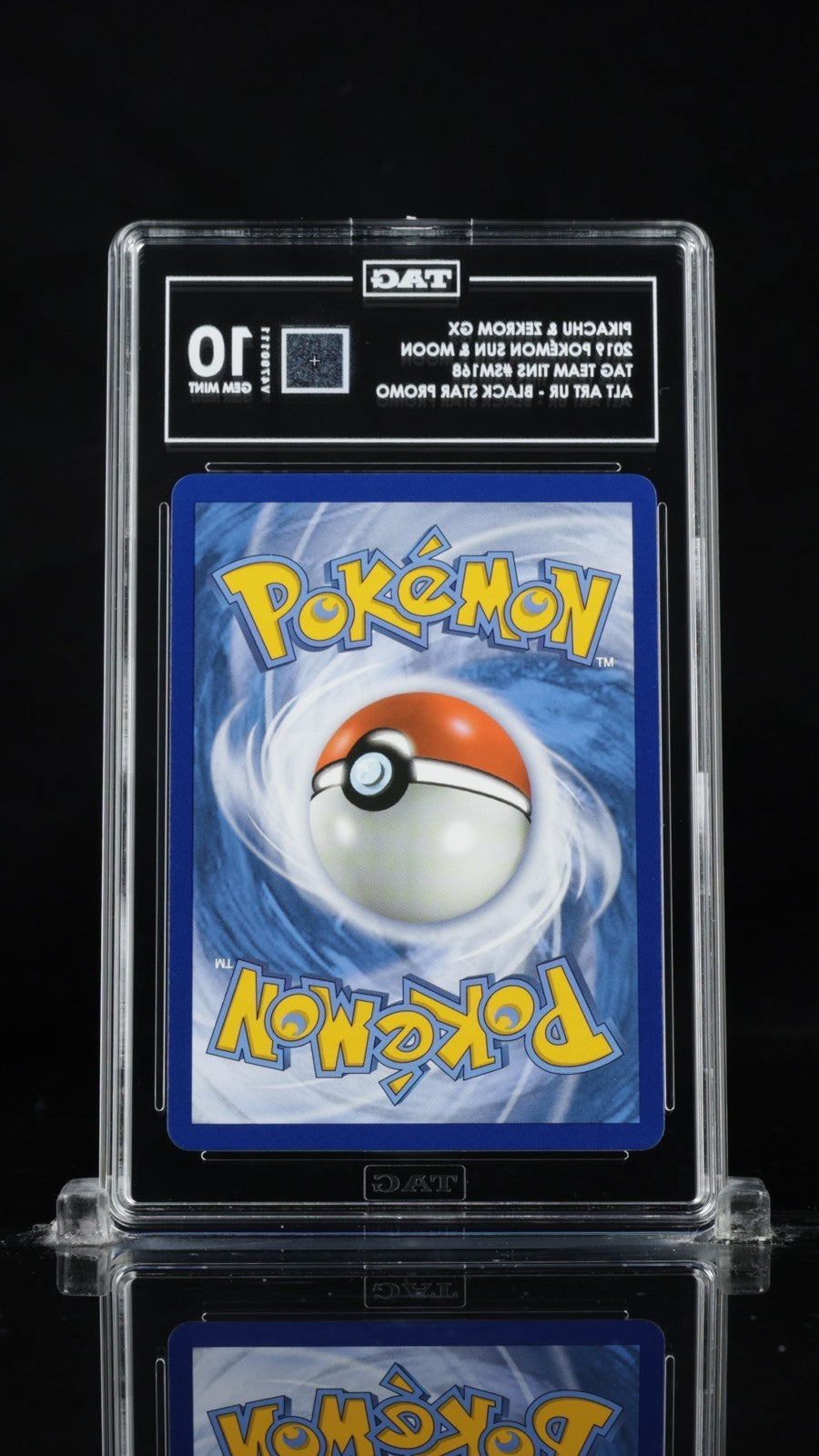 TAG 10 GEM MINT Pikachu & Zekrom GX SM168 Alt Art Promo SCORE 982 - 2ND HIGHEST