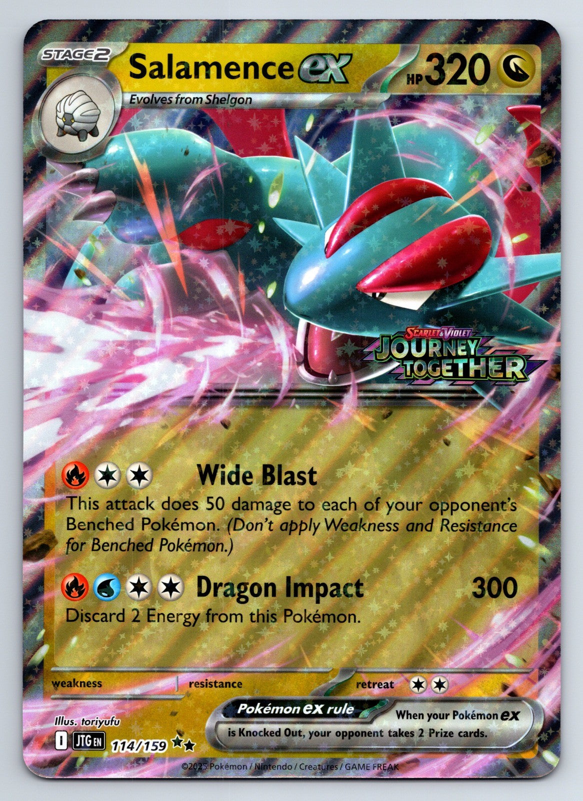 Pokemon Salamence ex 114/159 Holo Double Rare Jumbo Oversized NM