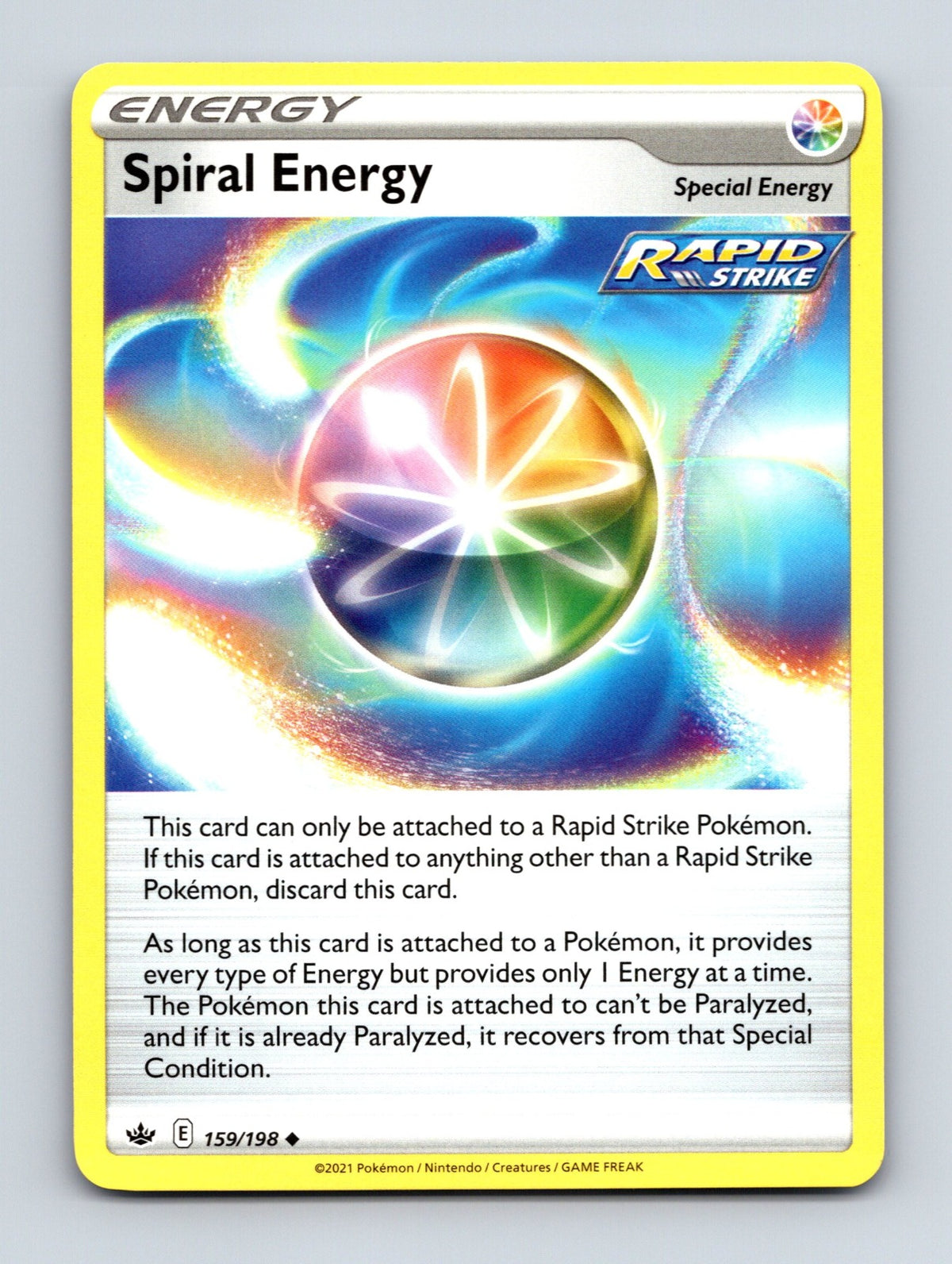 2021 Pokemon TCG Spiral Energy SWSH06: Chilling Reign 159/198 Uncommon NM