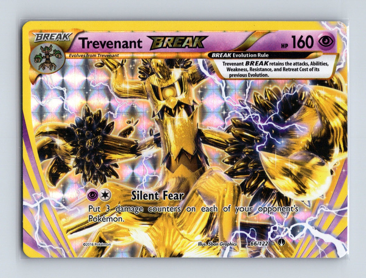2016 Pokemon TCG Trevenant BREAK XY - BREAKpoint 66/122 Holo Rare BREAK NM