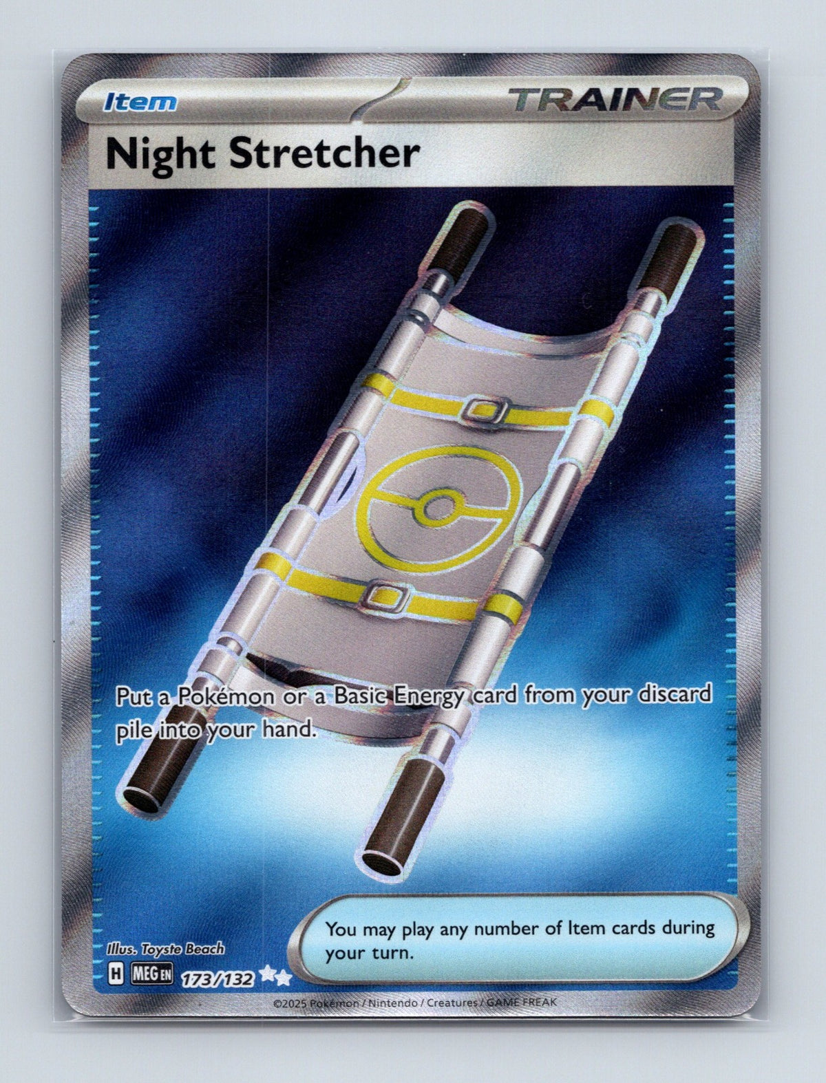 2025 Pokemon TCG Night Stretcher ME01: Mega Evolution 173/132 Holo Ultra Rare NM