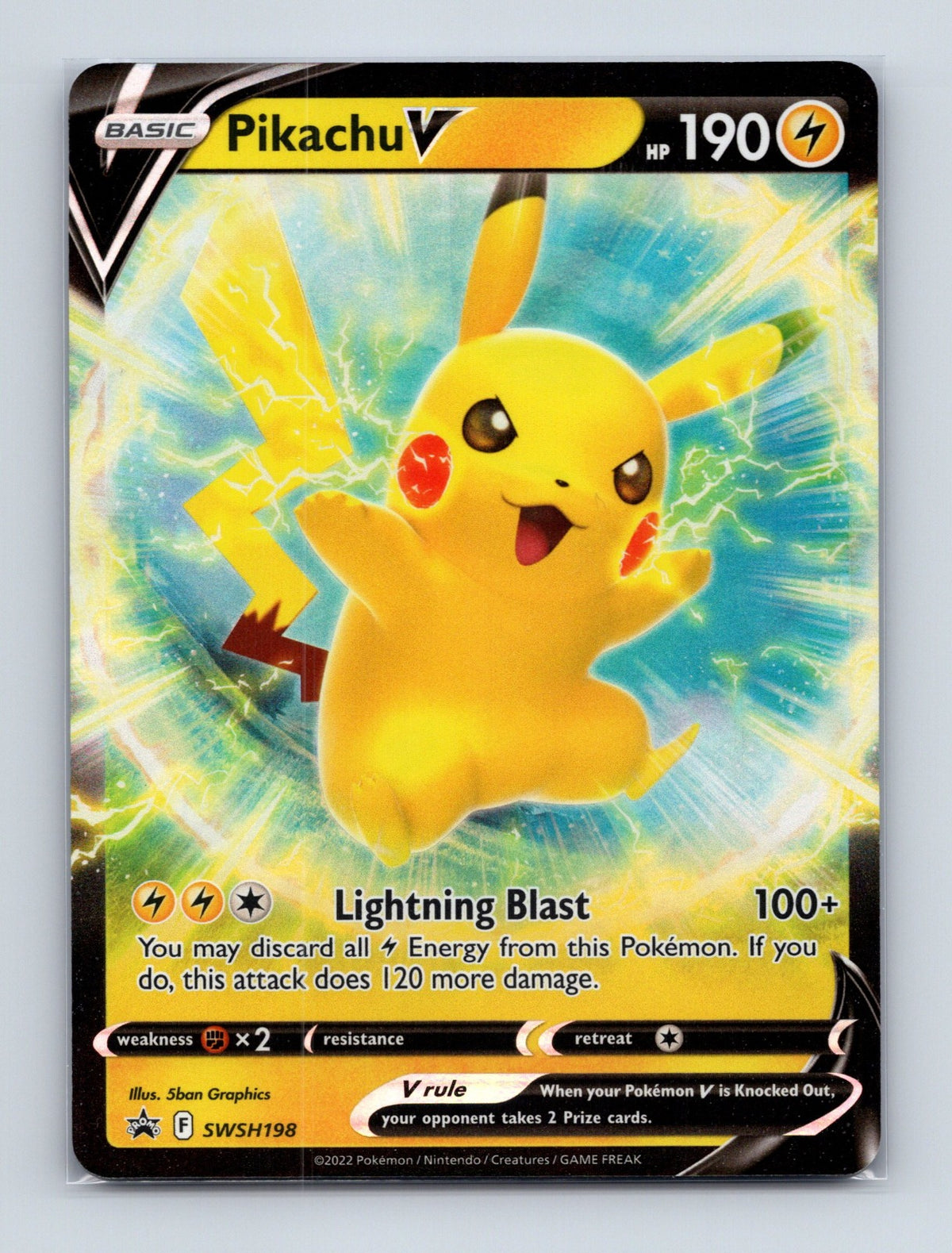 2019 Pokemon Pikachu V SWSH: Sword & Shield Promo Cards SWSH198 Holo Promo NM