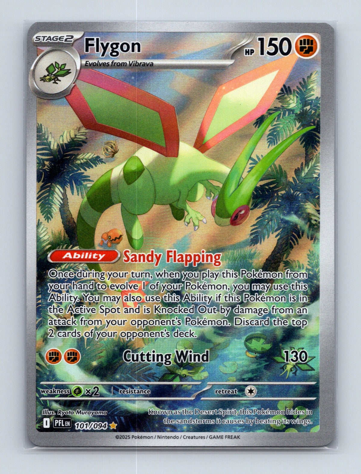 2025 Pokemon Flygon ME02: Phantasmal Flames 101/094 Holo Illustration Rare NM