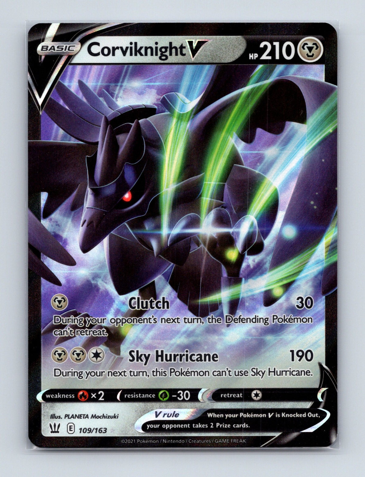 2021 Pokemon TCG Corviknight V SWSH05: Battle Styles 109/163 Holo Ultra Rare NM