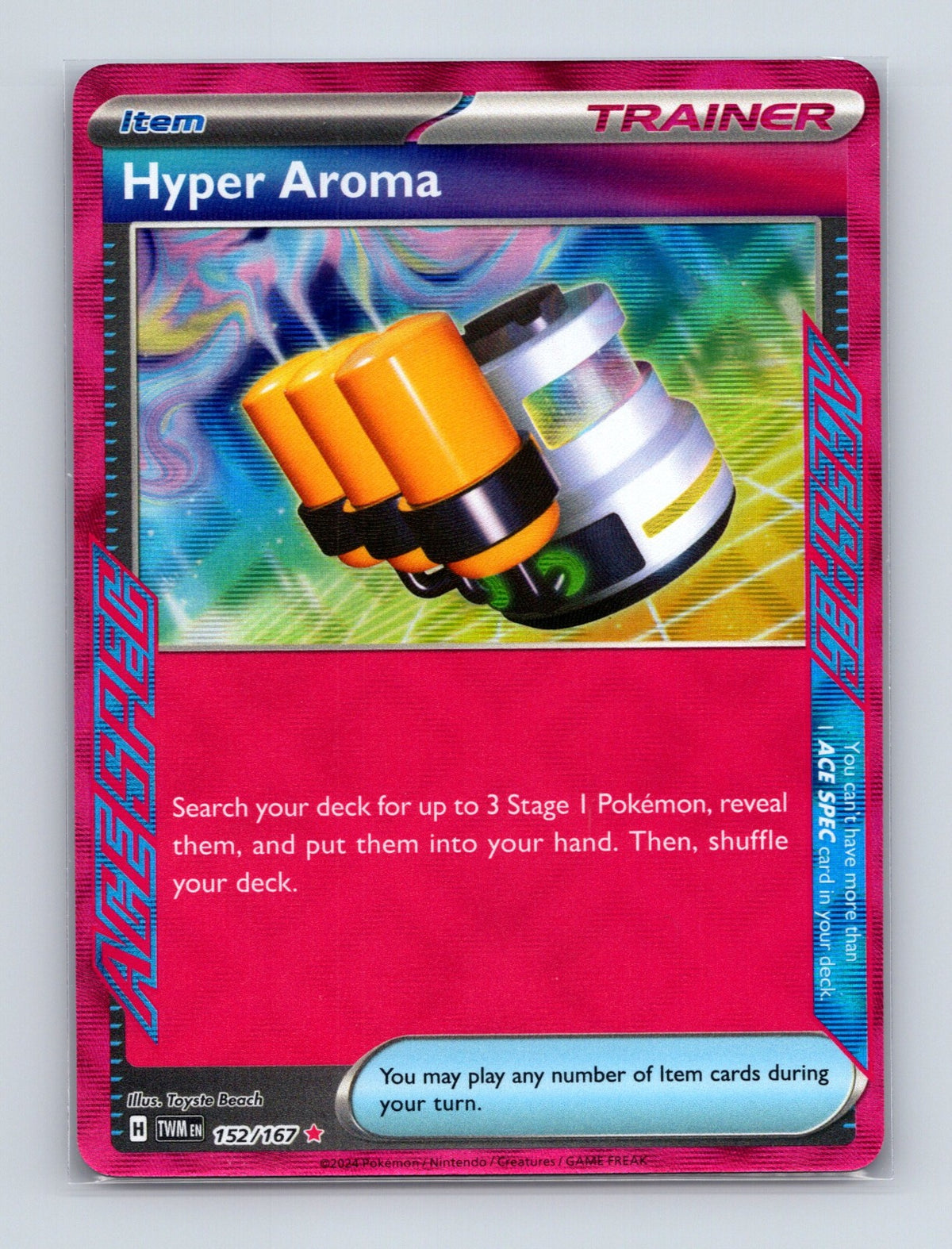 2024 Pokemon Hyper Aroma SV06: Twilight Masquerade 152/167 Holo ACE SPEC Rare NM