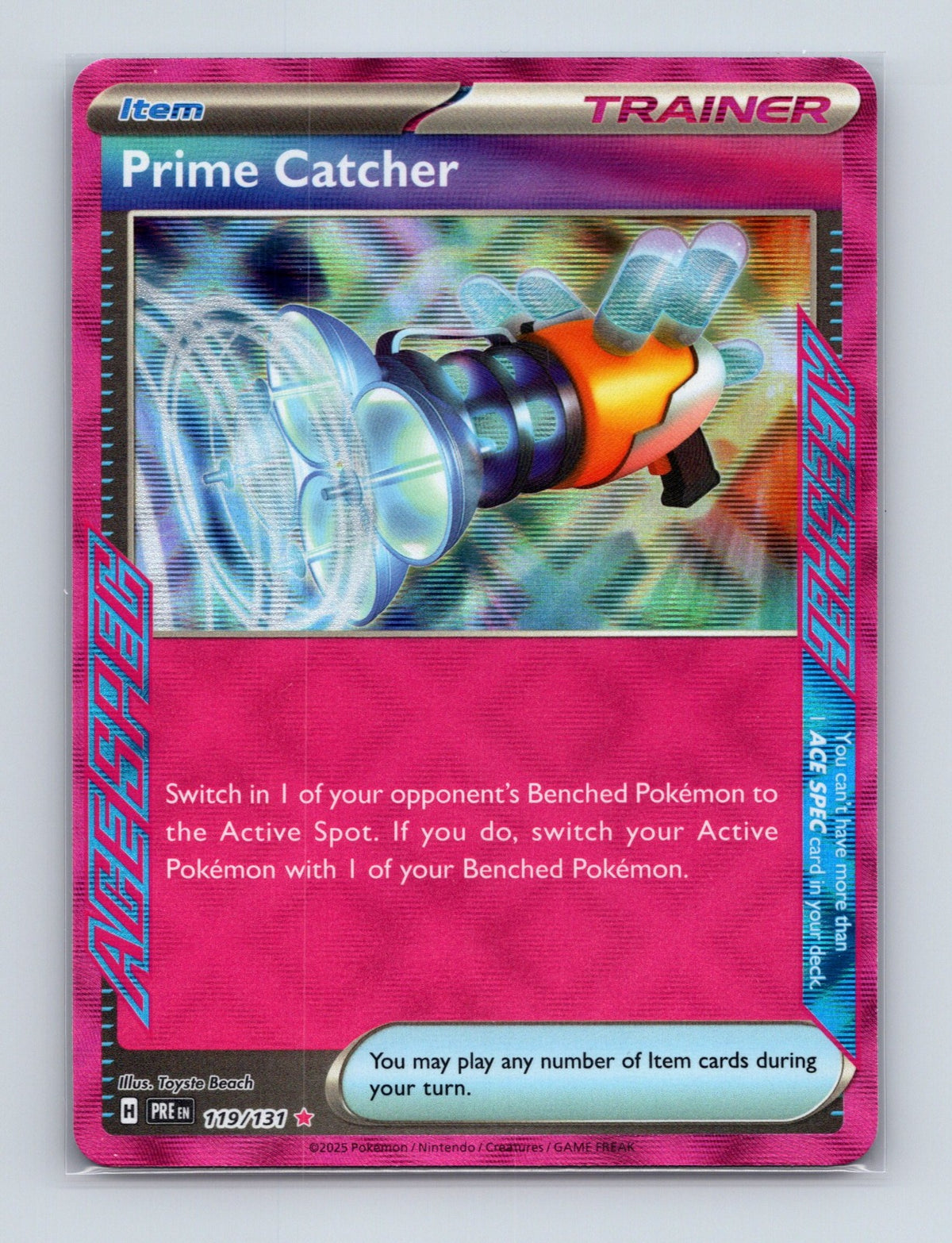 2025 Pokemon Prime Catcher SV: Prismatic Evolutions 119/131 ACE SPEC Rare NM