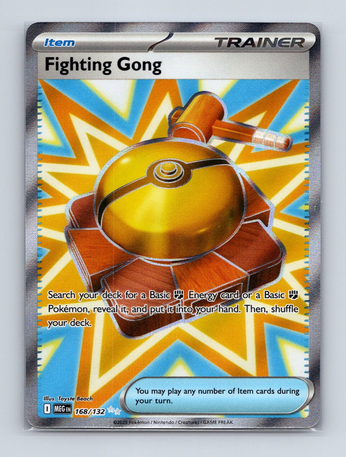 2025 Pokemon TCG Fighting Gong ME01: Mega Evolution 168/132 Holo Ultra Rare NM