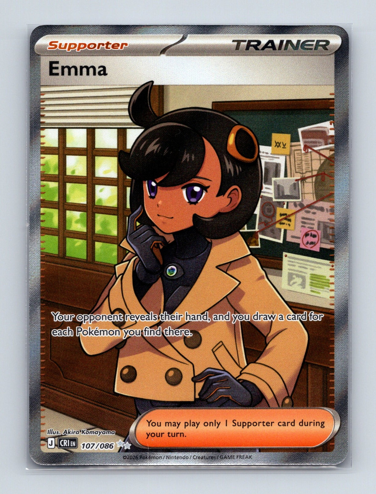 2026 Pokemon TCG Emma ME04: Chaos Rising 107/086 Holo Ultra Rare NM