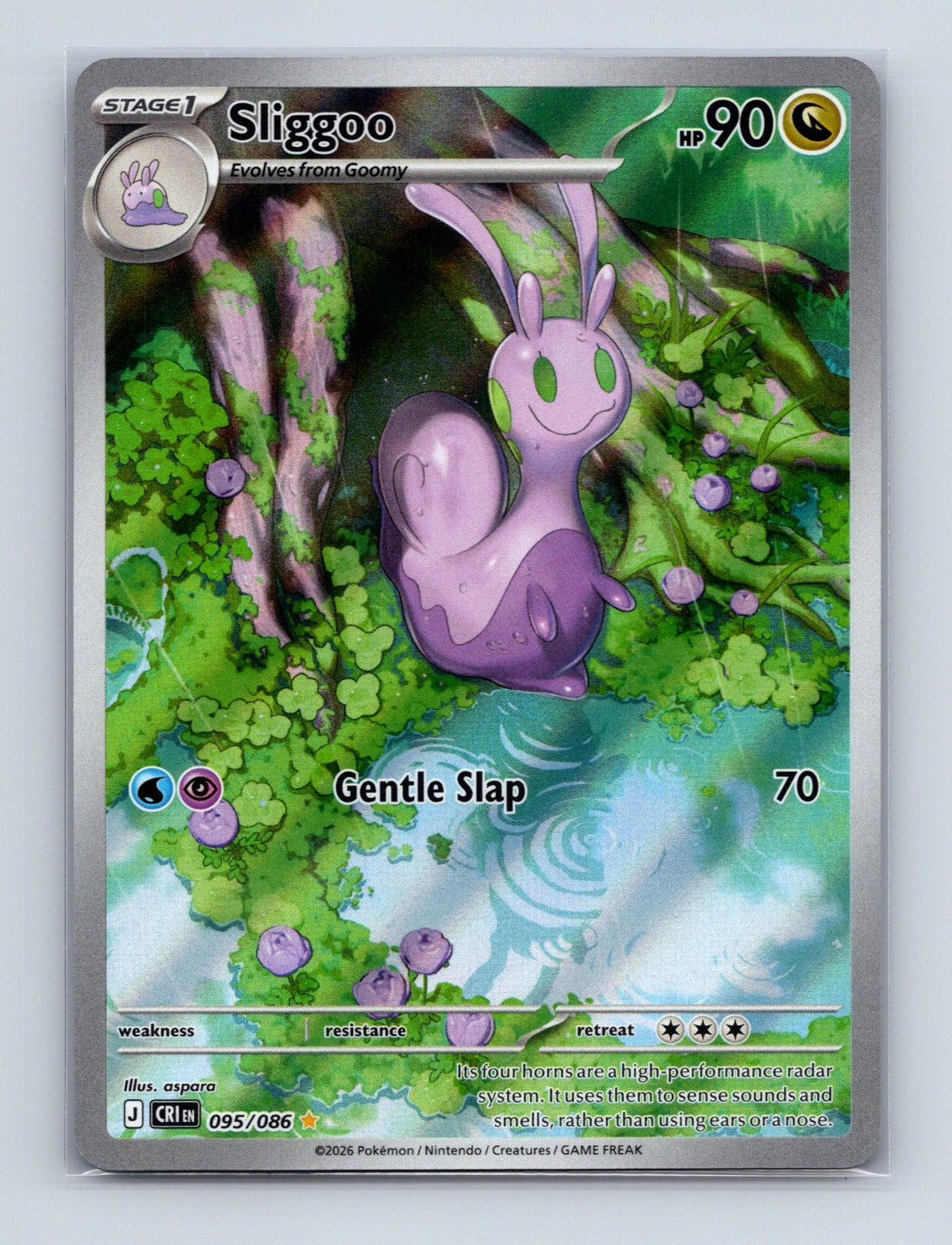 2026 Pokemon TCG Sliggoo ME04: Chaos Rising 095/086 Holo Illustration Rare NM