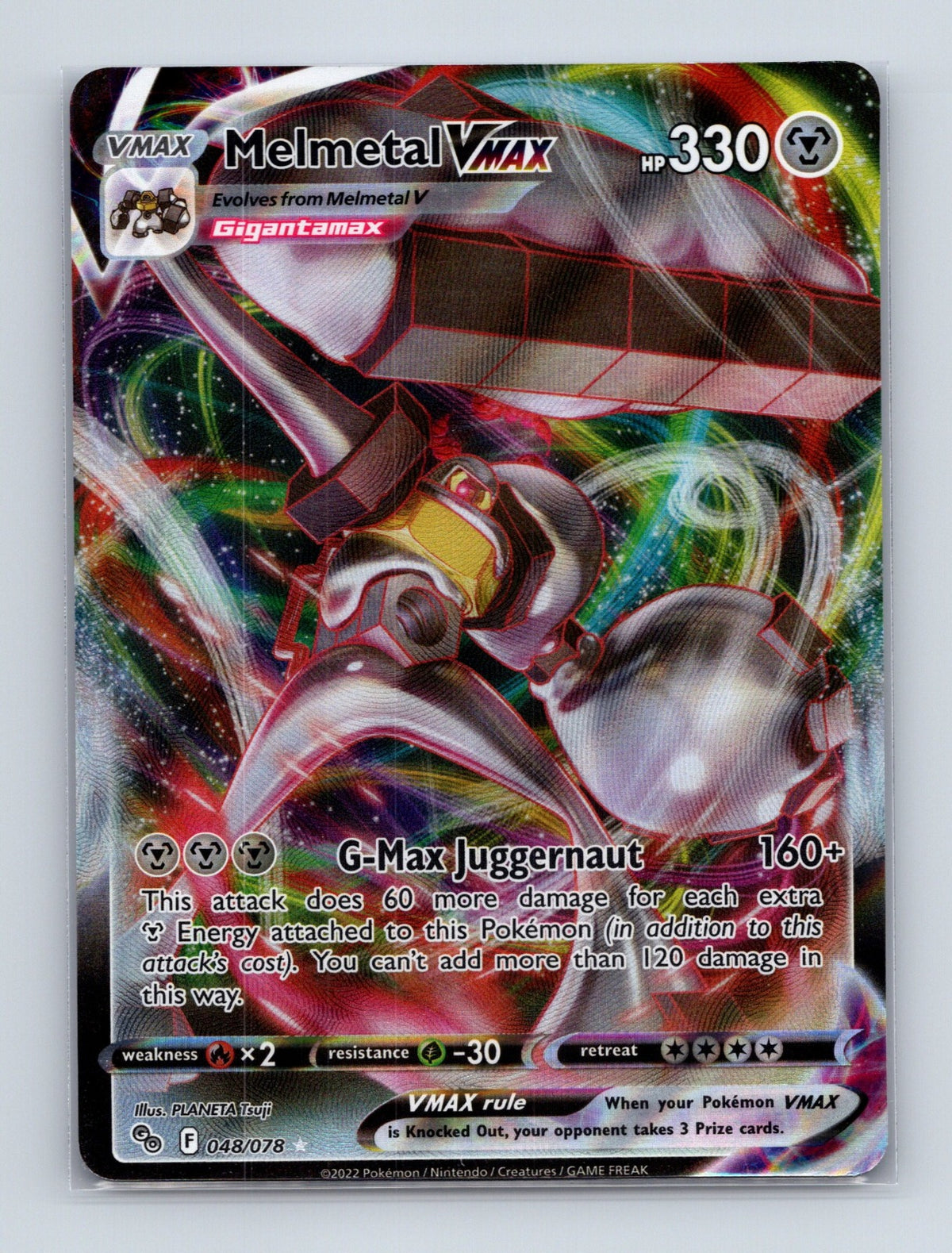 2022 Pokemon TCG Melmetal VMAX Pokemon GO 048/078 Holo Ultra Rare NM