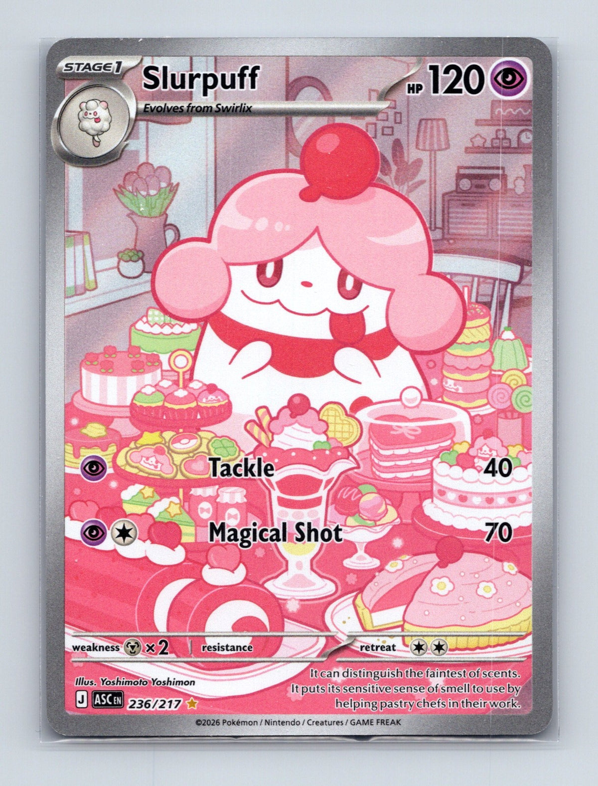 2026 Pokemon Slurpuff ME: Ascended Heroes 236/217 Holo Illustration Rare NM